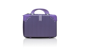 suitcase for cosmetics with beautiful shadow. Isolated