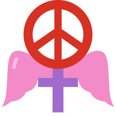 Obraz premium peace flat icon
