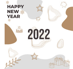 happy new year: brown theme