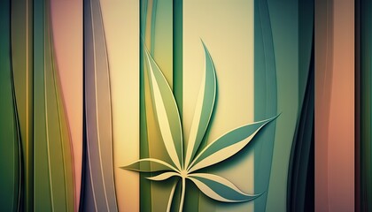 Beautiful Designer 420 Cannabis Seasonal Background with Striped designs Soft color Modern Wallpaper Template with Vibrant Hues for Presentation, Ad, and All Applications (generative AI)