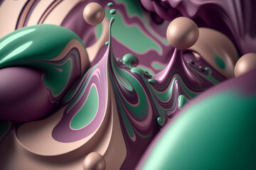 Liquid effect texture 3d - Generative AI