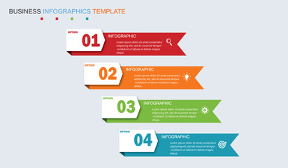 infographic design template vector illustration with icons and 4 options or steps.can be used for presentation process,layout,banner,data graph,presentation	