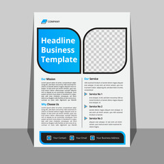 Corporate Business flyer template vector design, Flyer Template Abstract shape used for business poster layout, IT Company flyer, corporate banners, and leaflets. Graphic design layout with triangle