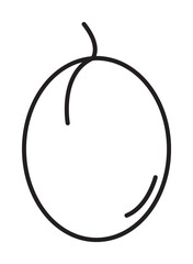 Plum icon illustration design art