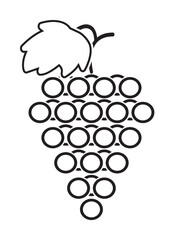 label grapes icon illustration design art