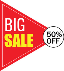 Big Sale 50% off promotional template for your business
