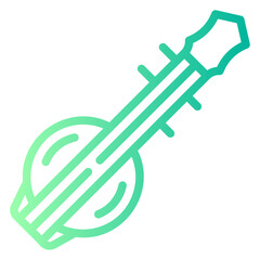 Naklejka premium banjo gradient icon