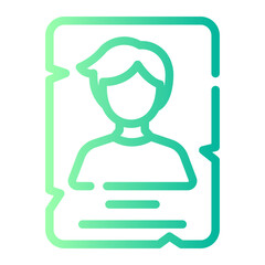 wanted gradient icon