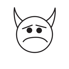 Emoji face icon set and Hand drawn sketch style. Doodle  Emoji with different emotion mood, angry, evil,  happy, sad, smile face. Hand drawn trendy Vector