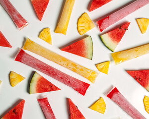 Collections of Water Melon Slices and Ices