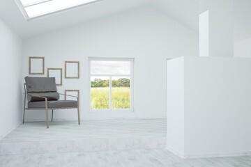 Modern interior design. 3D illustration