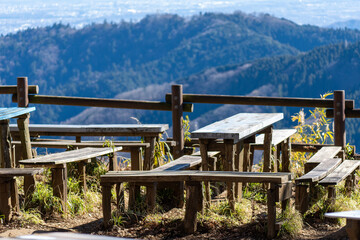 Rest houses on trail road from Jimba to Takao mountain