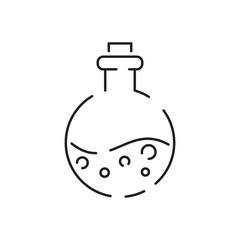 Chemistry and laboratory related line icon. Science and scientific equipment linear icon. Lab and experiment outline vector sign biology. Test instruments