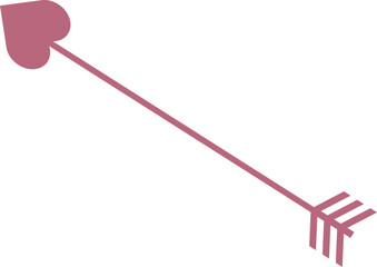 Arrows in the shape of hearts in Morandi colors