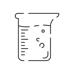 Chemistry and laboratory related line icon. Science and scientific equipment linear icon. Lab and experiment outline vector sign biology. Test instruments