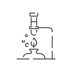 Chemistry and laboratory related line icon. Science and scientific equipment linear icon. Lab and experiment outline vector sign biology. Test instruments