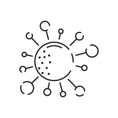 Chemical line icon, laboratory glass sign, vector graphics. Science and scientific equipment and biology Test instruments