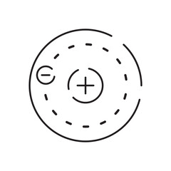 Academic disciplines physics science line icon, vector illustration education test instruments