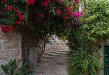 Fototapeta na wymiar Jerusalem historic neighborhood Yemin Moshe