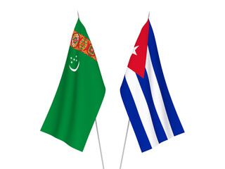 Cuba and Turkmenistan flags