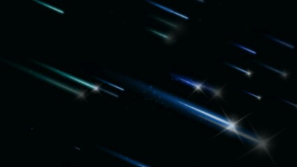 Animated footage of falling stars, outer space, suitable for celebrations, parties, templates, greeting cards, advertisements, posters, content, vlogs, etc.