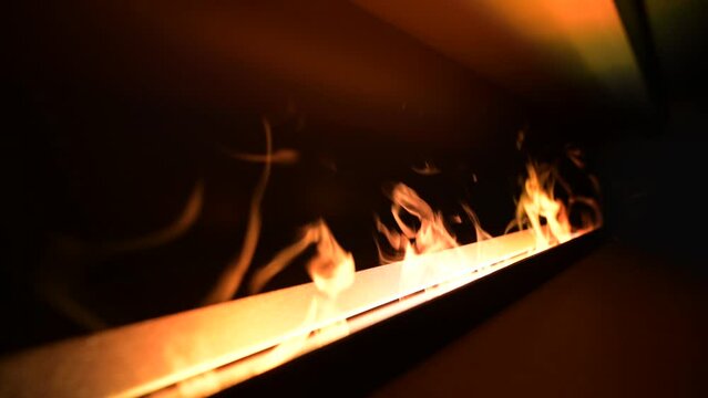 Working water vapor fireplace.