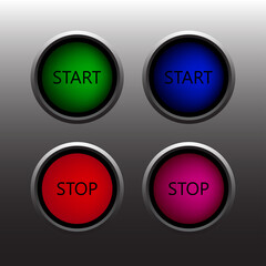 Hand press Start engine button on dark blue technology background. Innovation technology internet business concept.