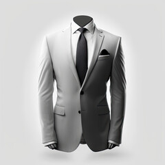 Grey Silver Suit, Generated AI, Generated, AI