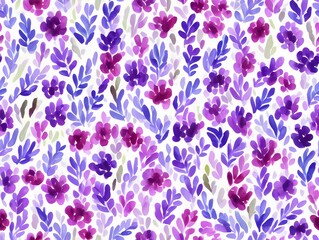 Fototapeta na wymiar pattern with flowers created with generative ai