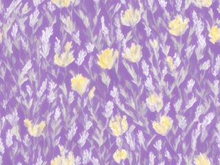 Fototapeta na wymiar Watercolor purple flowers created with generative ai technology