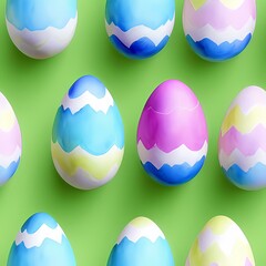 set of easter eggs created with generative ai technology