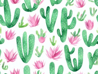 seamless pattern with flowers created with generative ai technology