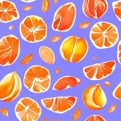Seamless orange pattern, created with generative ai technology