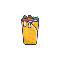 Shawarma icon, sandwich icon, vector, icon, symbol