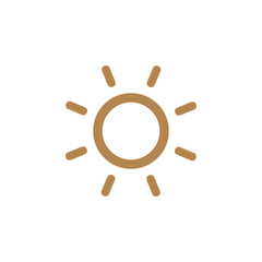 Sun icon, symbol, vector