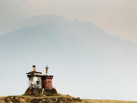 Stupas in the Himalayas