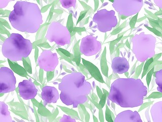 Fototapeta na wymiar Purple flower pattern, seamless, created with generative ai technology