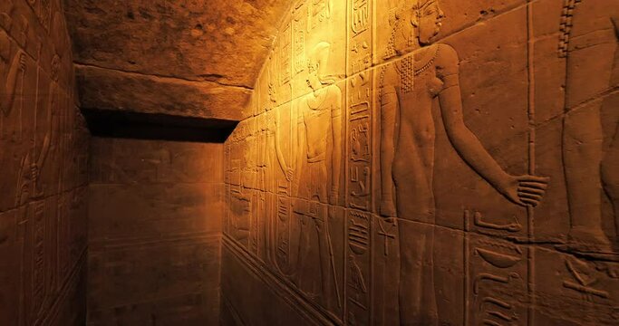 Inside the Philae temple, Aswan, upper Egypt