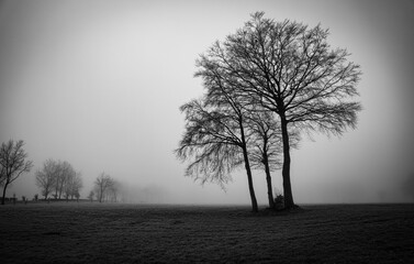 Fototapeta na wymiar Nebelstimmung in der Eifel