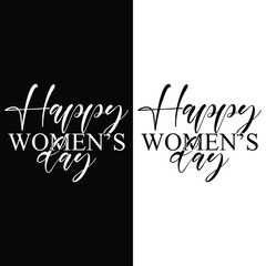 happy womens day t-shirt design vector template