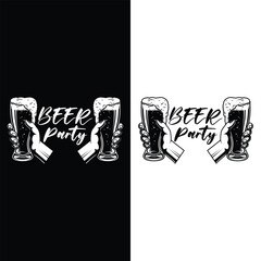 t-shirt design Free vector samples with illustration of beer design
