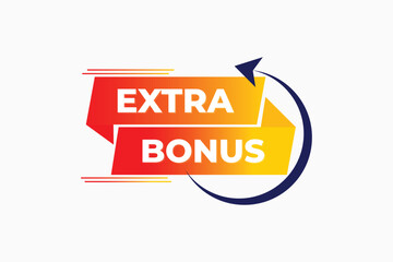 Extra Bonus Speech Bubble Vector Illustration