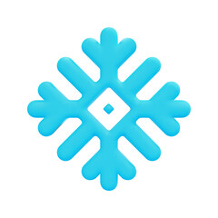 3d snowflake icon vector. Isolated on white background. 3d weather, meteorology, forecast and nature concept. Cartoon minimal style. 3d ice crystal icon vector render illustration.