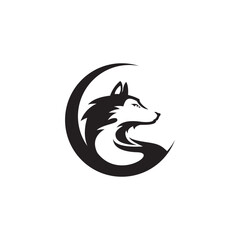 black wolf logo design © Mr Muslich