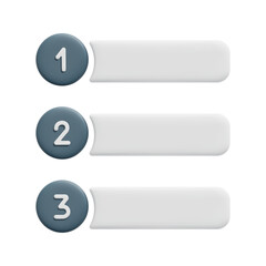 Fototapeta premium 3d priority icon vector. Isolated on white background. 3d agile, business and technology concept. Cartoon minimal style. 3d list icon vector render illustration.