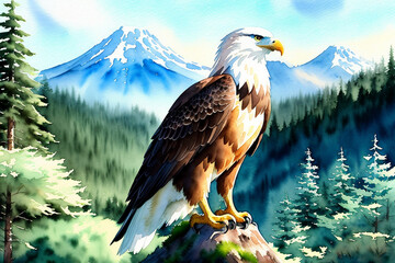 eagle in the mountains, Generative AI