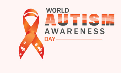 World Autism Awareness Day April 2. Template for background, banner, card, poster 