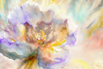 Amazing Nature Painting  of flowers AI Generated 
