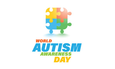 World Autism Awareness Day April 2. Template for background, banner, card, poster 
