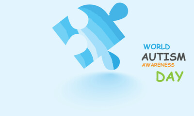 World Autism Awareness Day April 2. Template for background, banner, card, poster 